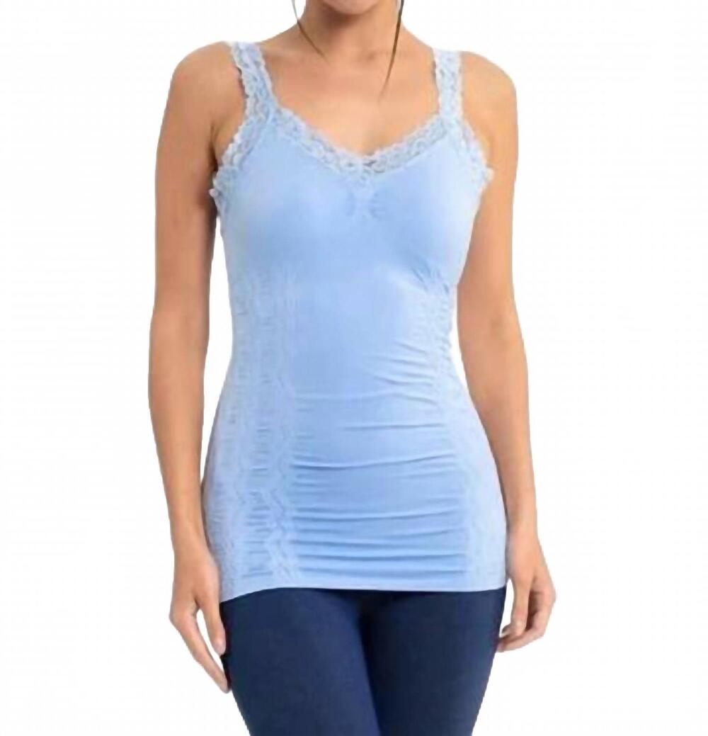 NEW ELIETIAN women's lace corset camisole in sky blue